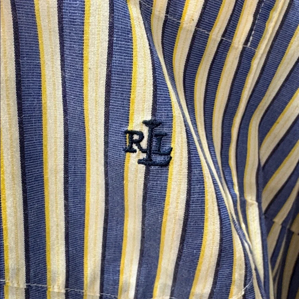 Lauren Ralph Lauren sz 2X  100% cotton long sleeve button down striped shirt - Picture 3 of 8